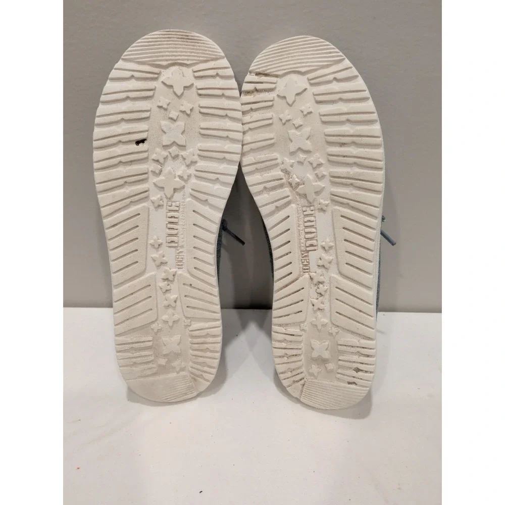 HEY DUDE WENDY SPARKLING SHOE BLUE STONE Women's Sz 8